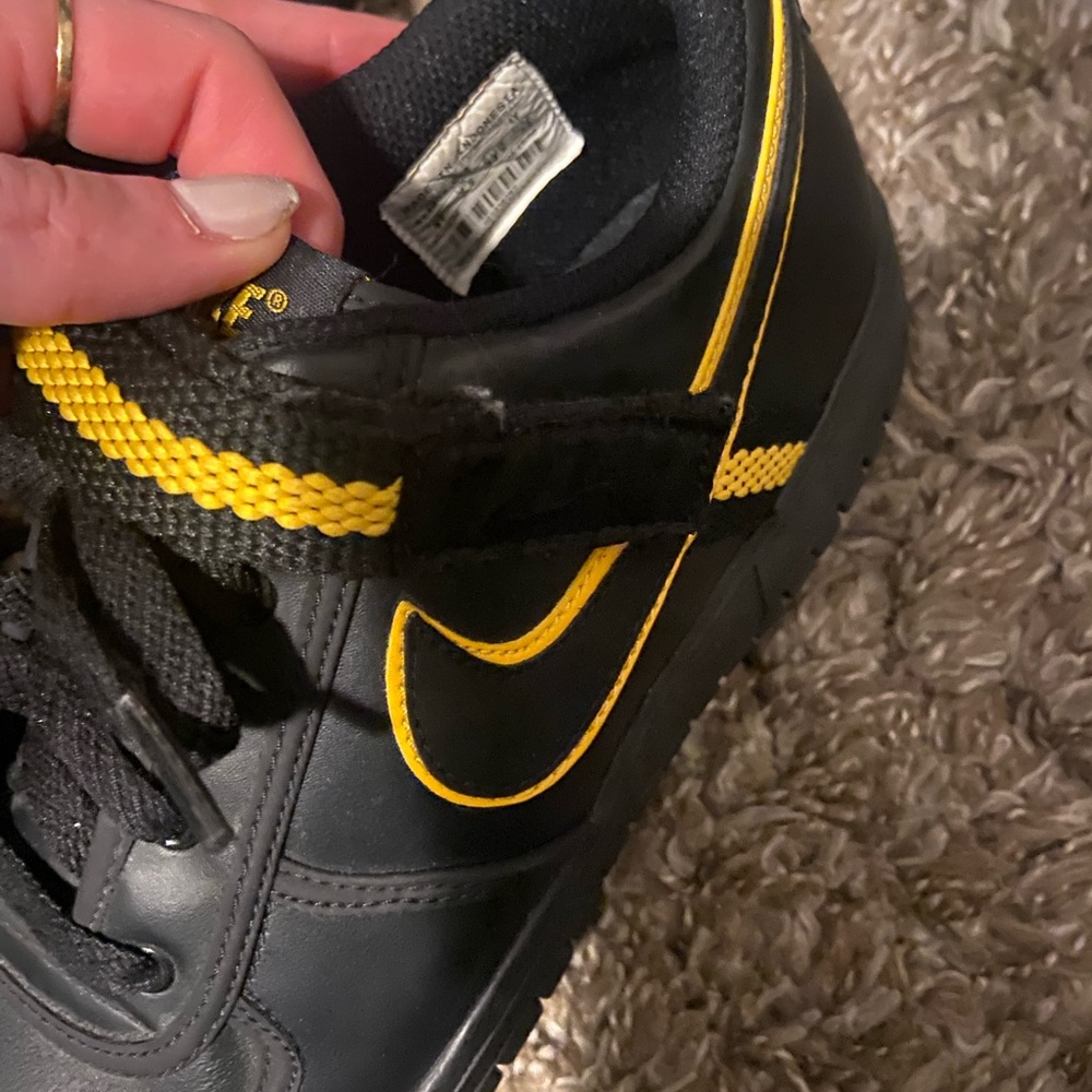Black and Yellow Nike Low Sneakers